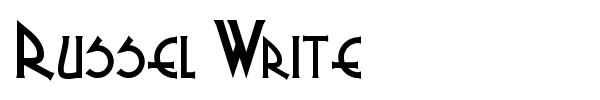Russel Write font preview